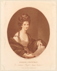 Porträt von Angelika Kauffmann 作： フランチェスコ・バルトロッツィ