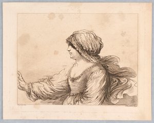 女性の肖像 作： Francesco Bartolozzi