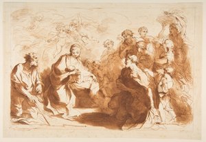 1764年以前の羊飼いの礼拝。 作： Francesco Bartolozzi