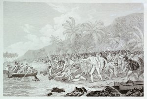 キャプテン・クックの死（無題）1783年頃（エングレーヴィング） 作： Francesco Bartolozzi