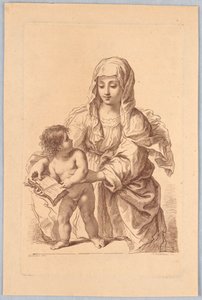 本を持つ聖母子 作： Francesco Bartolozzi