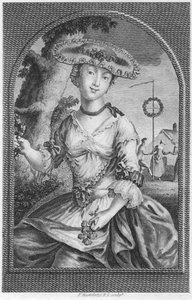 若い女性、c1740-1810。 作： Francesco Bartolozzi