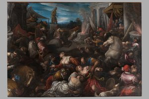 サビネスのレイプ、c.1580-82 作： Francesco Bassano