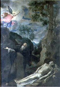 聖アンソニー修道院長の死 作： Francesco Borgani
