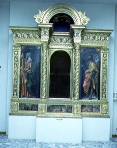 秘跡の幕屋、c.1484-6（パネル上のテンペラ）（94758-9も参照） 作： Francesco Botticini
