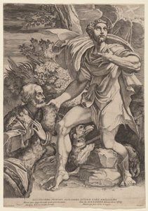 ドナーと聖ロック 作： Francesco Brizio, after Parmigianino