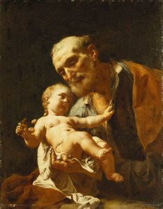 セントジョセフと幼児キリスト 作： Francesco Capella