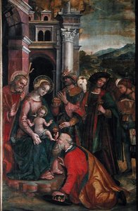 賢者の崇拝、1517（211851を参照） 作： Francesco Casella