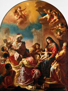 マギの崇拝、フランチェスコ・コンティ（1681-1760）作、モンテドミニの聖マリア被昇天教会、フィレンツェ、トスカーナ、イタリア