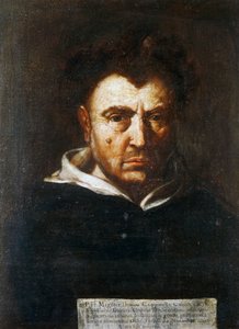 イタリアのドミニカ共和国の哲学者、Tommaso Campanella（1568-1639）の肖像、Francesco Cozza（1605-1682）による絵画、1630年頃 作： Francesco Cozza