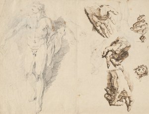 アポロと芸術家自身の手の研究 [直訳] 作： Francesco Fontebasso