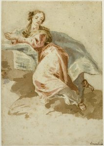 祈りのドレープ女性像 作： Francesco Fontebasso