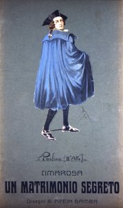 ドメニコ・チマローザ（1749〜1801）の「秘密の結婚」の登場人物「パオリーノ」。F.ガンバの衣装 - ミラノ・スカラ座 作： Francesco Gamba