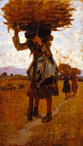 Francesco Gioli (1846-1922) 作、パネルに油彩、39x22 cm 作： Francesco Gioli