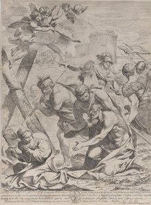 十字架の前で祈る聖アンドリュー、1640～70年。 作： Francesco Giovani