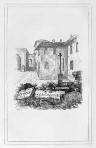 アレッサンドロ・マンゾーニ（1785-1873）の歴史的エッセイに対するフランチェスコ・ゴニン（1808-1889）のタイトルページ「悪名の柱の歴史」（イタリア 作： Francesco Gonin