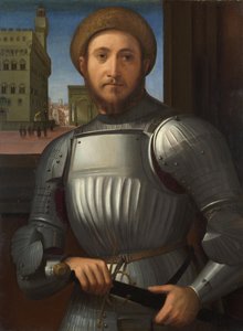 鎧を着た男の肖像c。 1510 作： Francesco Granacci