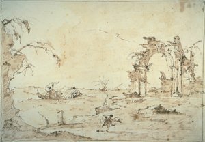 ラグーンのスコールとカプリッチョ 作： Francesco Guardi