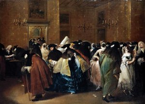 ヴェネツィアのカジノ（堡塁） - Guardi, Francesco (1712-1793) - 油彩・キャンバス - 77.5x107.5 - 個人蔵 作： Francesco Guardi