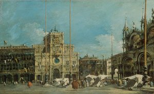 ドイツ語：Der Uhrturm am Markusplatz サン・マルコ広場の時計塔 作： フランチェスコ・グアルディ