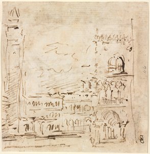ドージェ宮殿のあるサンマルコ広場、1773-1778。 作： Francesco Guardi