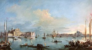 サン・ジョルジョ・マッジョーレ」（油彩・キャンバス 作： Francesco Guardi