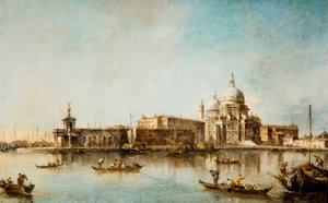 サンタ・マリア・デッラ・サルーテとドガーナ、ヴェネツィア、1760-1790。 作： Francesco Guardi