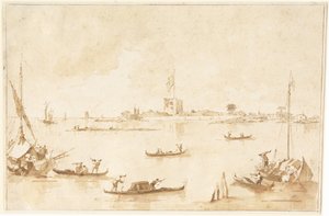 ラグーンから見たサンアンドレア要塞 作： Francesco Guardi
