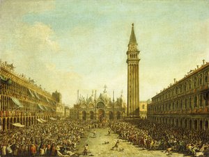 ドゥカーレの戴冠式の日にサンマルコ広場、 作： Francesco Guardi