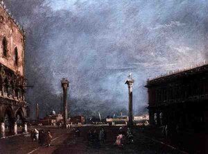 ヴェネツィアのサン・マルコ広場（油彩・キャンバス） 作： Francesco Guardi