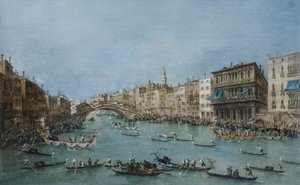 リアルト橋近くの大運河 作： Francesco Guardi