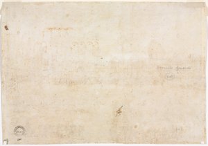 アーチの 3 つのスケッチ (裏面) 作： Francesco Guardi