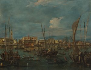 サンマルコ教会からのヴェネツィア1765年。 作： Francesco Guardi