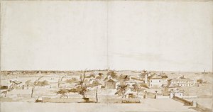 ヴィラ・ロレダンの庭園の眺め 18世紀半ば 作： Francesco Guardi