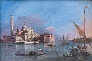 サン・ジョルジョ・マッジョーレ、フランチェスコ・グアルディの眺め 作： Francesco Guardi