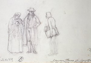 ローマで叔父と叔母に会うフランチェスコ・ハイエズ 作： Francesco Hayez