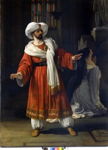 Giovanni David (Davide) イタリアのテノール歌手で、Giovanni Pacini (1796 - 1867) の「Gli arabi nelle Gallie」に出演。絵画：Hayez 作： Francesco Hayez