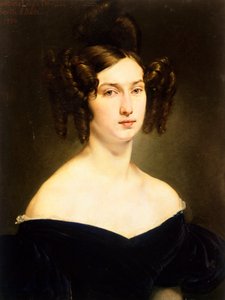 フランチェスコ・ヘイズ（1791-1882）による「ルイジア・ダグラス・スコッティ・ダッダ伯爵夫人の肖像」、油彩・キャンバス、46,6x61,8cm、1830年頃
