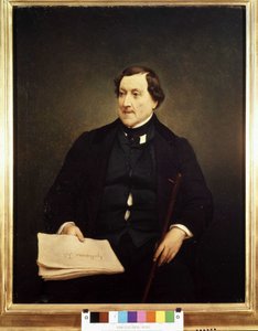 ジョアッキーノ・ロッシーニ（1792-1868）の肖像-ヘイズ作、ミラノ、ブレラ美術館蔵 作： Francesco Hayez