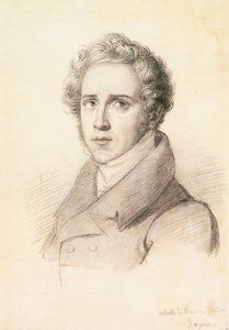 イタリアの作曲家ヴィンチェンツォ・ベリーニの肖像（カターニア 作： Francesco Hayez