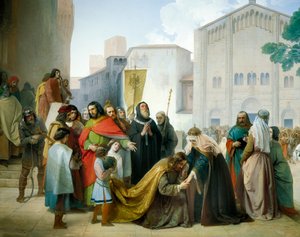 オットー2世と母アデレード・ドゥ・ブルゴーニュとの和解 作： Francesco Hayez