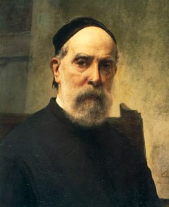 フランチェスコ・ヘイズ（1791-1882）による「88歳の自画像」、油彩・キャンバス、58x46cm、詳細 作： Francesco Hayez