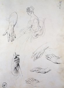 クリスティーナ・トリヴルジオ・ベルジョソの肖像のための習作 作： Francesco Hayez