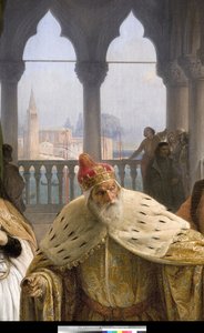 追放される前のヤコポフォスカリと彼の家族の間の最後の会議、1838-40（3497466の詳細） 作： Francesco Hayez