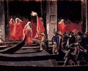 1866年、イタリア王国に加盟したヴェネツィア共和国元老院の最後の晩餐会 フランチェスコ・ヤコヴァッチ（1838-1908）画 ローマ、Galleria Nazionale d