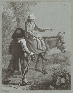 ロバを連れた少年少女、1764年。