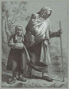 二人の子供を持つ農民の女性 作： Francesco Londonio