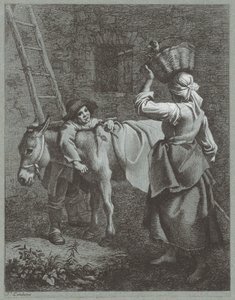 羊飼いの少年が農場の少女に語りかける 1764年 作： Francesco Londonio