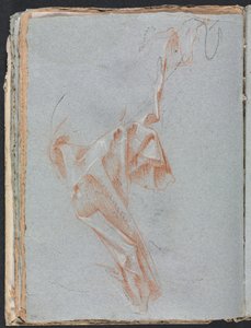 Verona Sketchbook：Drapery study page 38、1760。 作： Francesco Lorenzi