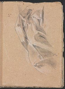 Verona Sketchbook：Drapery study page 43、1760。